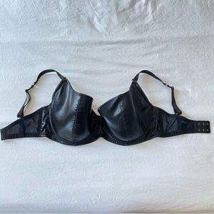 Sexy Faux leather Demi bra size 32 G UK